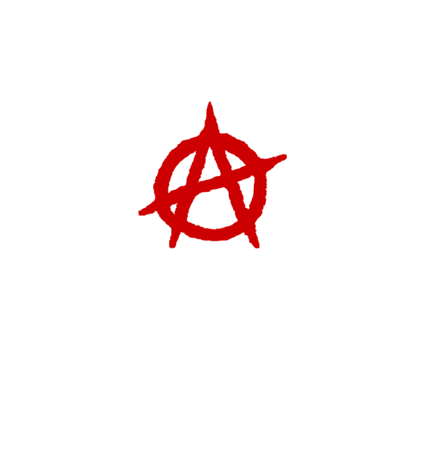 Anarchy szimbólum minta fekete pólón