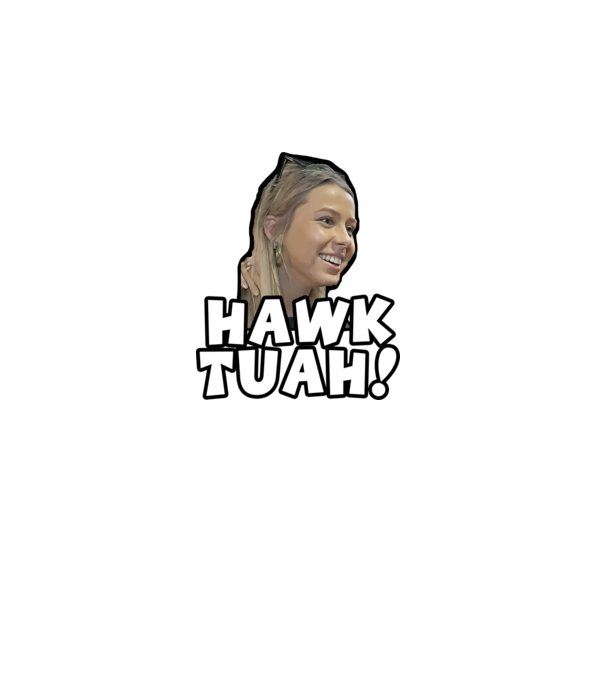 Hawk Tuah girl minta szürke pólón
