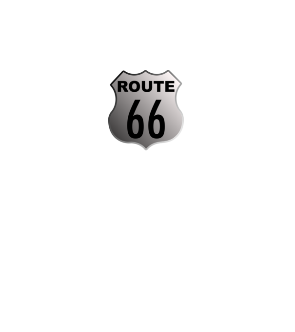 Route 66 minta fehér pólón