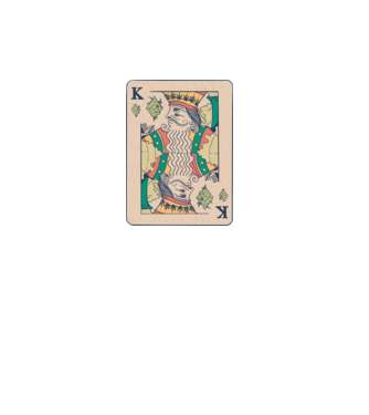 King Card Marijuana minta fekete pólón