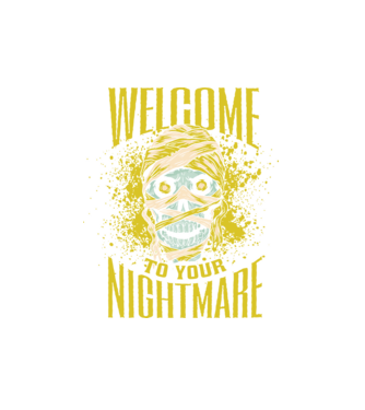 Welcome to your Nightmare Halloween minta fehér pólón