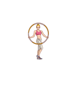 Hula Hoop minta fekete pólón
