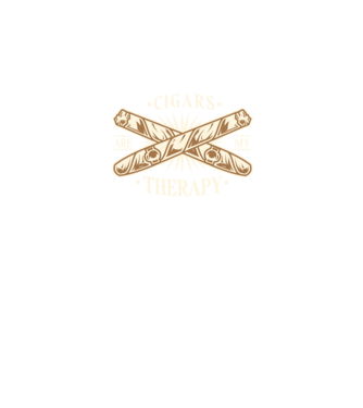 Cigars Are My Therapy minta fekete pólón