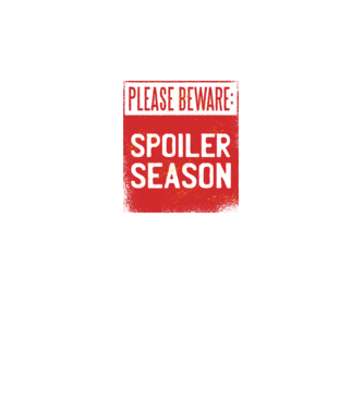 Vigyázat! Spoiler veszély minta fehér pólón
