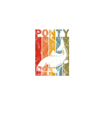 Ponty Retro washed Pecás póló minta fekete pólón