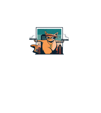 Pew Pew Madafakas Cica minta fekete pólón