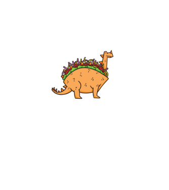 Dino Taco minta fekete pólón