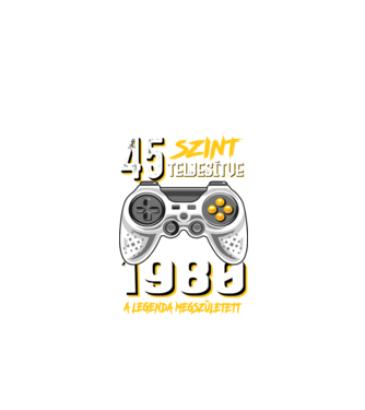 GAMER szint teljesítve 45. 1980 minta fekete pólón