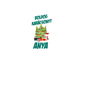 Boldog Karácsonyt Anya minta fekete pólón