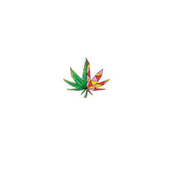 Marijuana levél minta fehér pólón