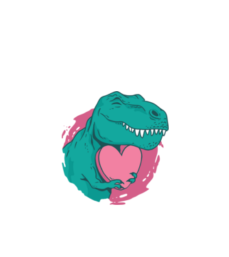 Trex szíecskével minta fekete pólón