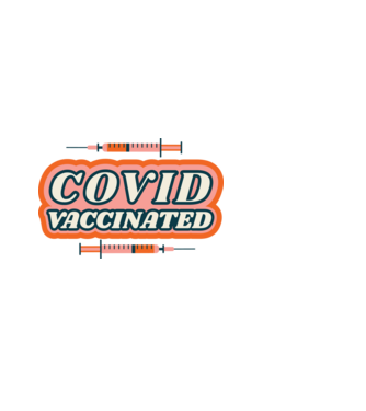 Covid Vakcina minta fekete pólón
