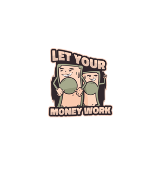 Let your money work minta piros pólón