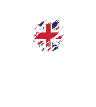 Anglia UK Zászló minta fekete pólón