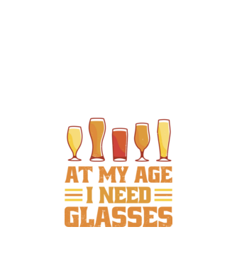 Az my age i need glasses minta fekete pólón