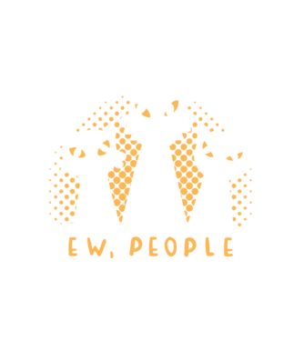 Ew, People - Cicák maszkban minta fehér pólón