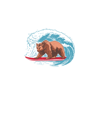 Surf Grizzly minta fehér pólón