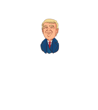Donald Trump minta fekete pólón