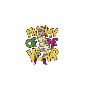 Mummy Of The Year minta fekete pólón