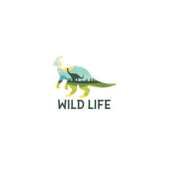 Dinoszaurusz minta fekete pólón