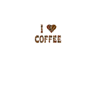 I Love Coffee minta fehér pólón