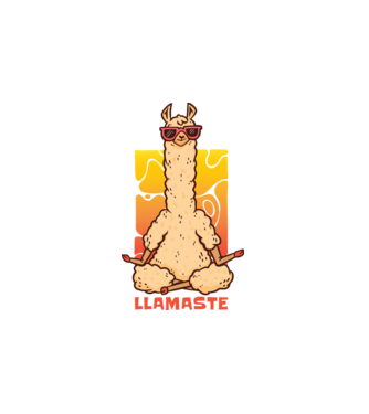Llamaste minta fehér pólón