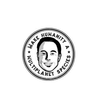 Make humanity a Multiplanet species Elon Musk minta fehér pólón