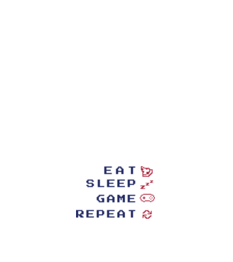 Eat Sleep Game Repeat minta világos rózsaszín pólón