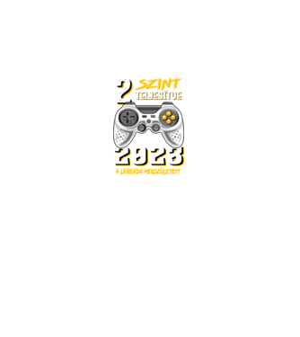 GAMER szint teljesítve 2. 2023 minta fekete pólón