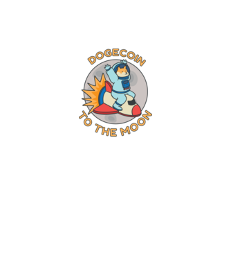 Dogecoin To The Moon minta szürke pólón