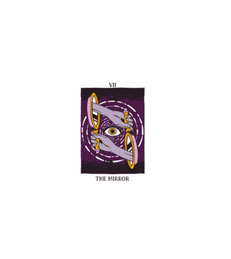 Tarot kártya minta szürke pólón