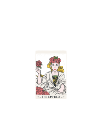 Tarot a császárné minta fekete pólón