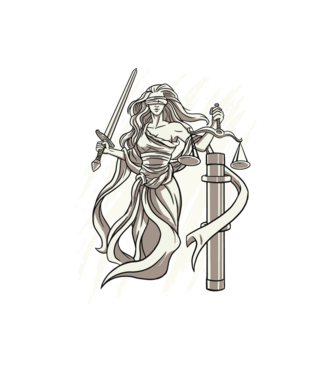 Lady Justice minta fehér pólón