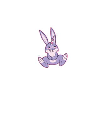 Bunnycorn minta fehér pólón