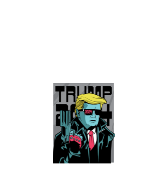 Trump Terminator 2024 minta fekete pólón