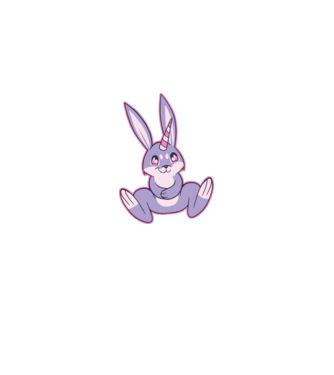 Bunnycorn minta fehér pólón