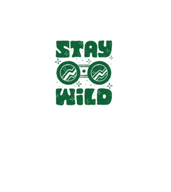 Stay Wild minta fehér pólón