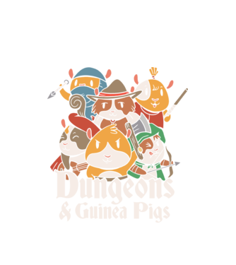 Dungeons And Guinea Pigs minta fehér pólón