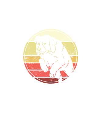 Retro Landseer Kutya minta fehér pólón