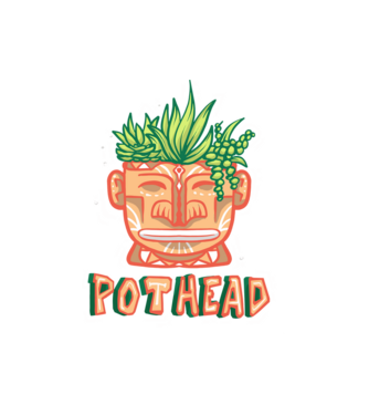 Pothead minta fehér pólón