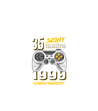 GAMER szint teljesítve 35. 1990 minta fekete pólón
