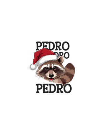 Pedro Pedro Karácsony - Vicces Meme póló minta fehér pólón