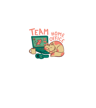 Team Home Office minta fehér pólón