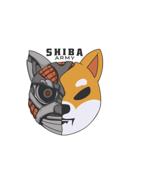 Shiba Army minta világos rózsaszín pólón