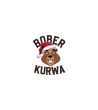 Bober Kurwa Fej Karácsony - Vicces meme póló minta homokszín pólón