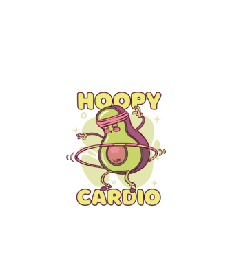 Avocado Hoolahoop minta fehér pólón