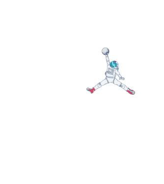 Air Asztronauta űrhajós póló minta neonsárga pólón