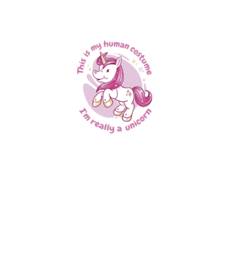 Unicorn minta fehér pólón