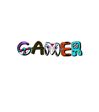 Gamer Felirat minta fehér/piros pólón