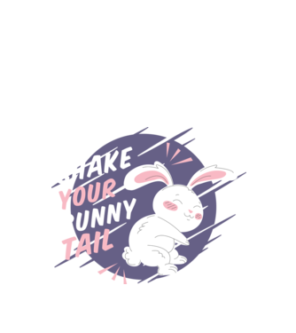 Shake your bunny tail minta fekete pólón